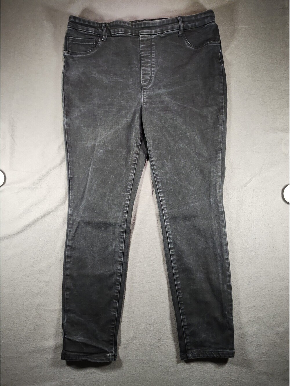 Time and Tru Women's XL Black Stretch Jeans Elastic Waist Comfy 0195